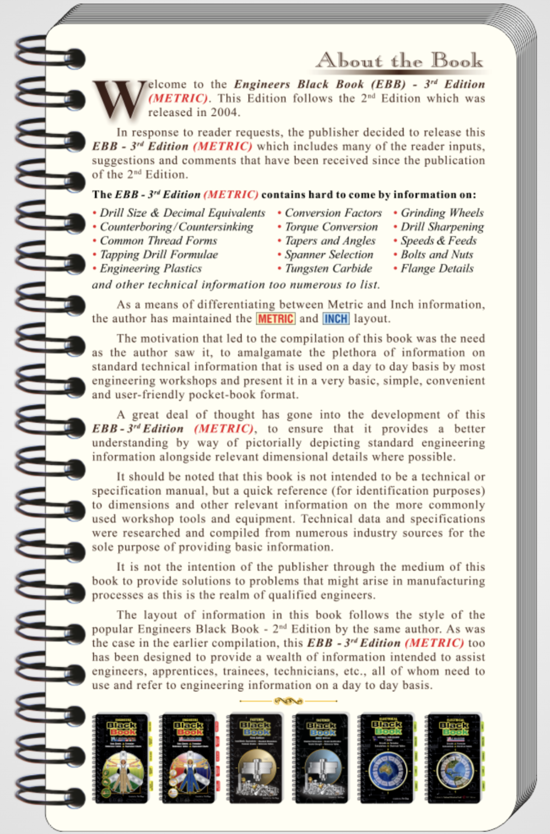 Engineers Black Book – 3rd Edition (Metric) | Workshop Reference Guide